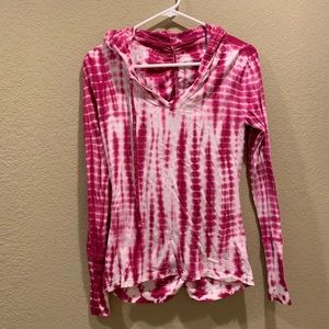 Pink tie die balance light sweater